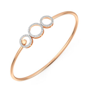Eclipse Trio Diamond Oval Bangle Bracelet