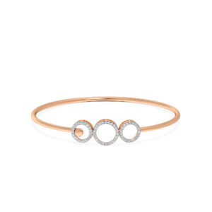 Eclipse Trio Diamond Oval Bangle Bracelet