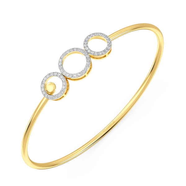 Eclipse Trio Diamond Oval Bangle Bracelet
