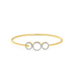 Eclipse Trio Diamond Oval Bangle Bracelet
