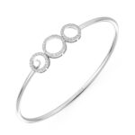 Eclipse Trio Diamond Oval Bangle Bracelet