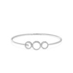 Eclipse Trio Diamond Oval Bangle Bracelet