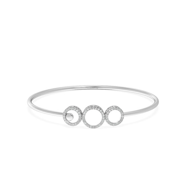 Eclipse Trio Diamond Oval Bangle Bracelet