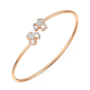 Daisy Delight Diamond oval Bangle bracelet