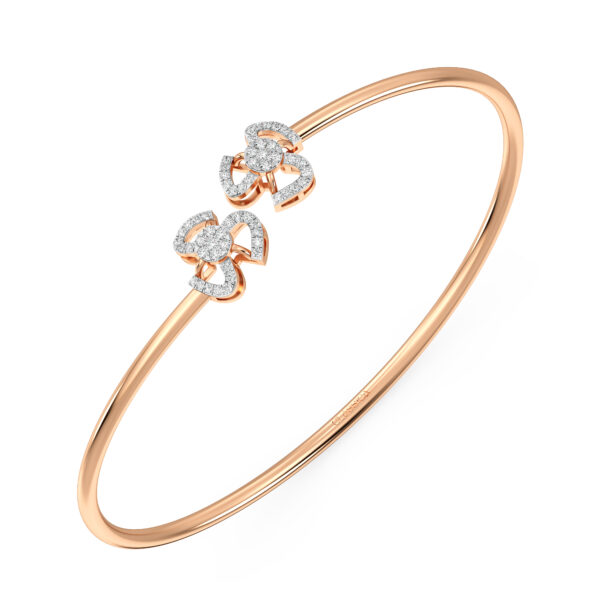 Daisy Delight Diamond oval Bangle bracelet
