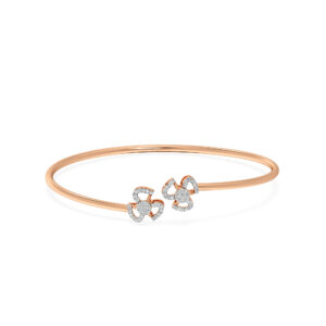 Daisy Delight Diamond oval Bangle bracelet