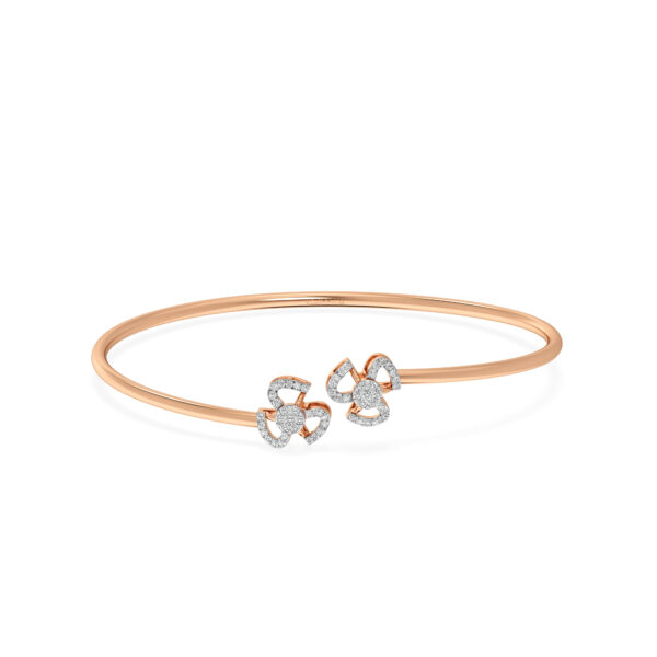 Daisy Delight Diamond oval Bangle bracelet
