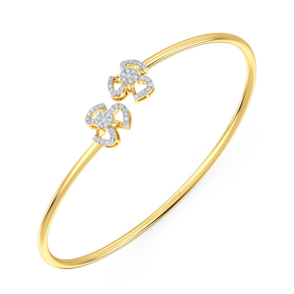 Daisy Delight Diamond oval Bangle bracelet