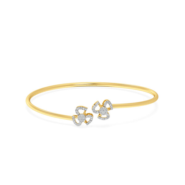 Daisy Delight Diamond oval Bangle bracelet