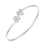 Daisy Delight Diamond oval Bangle bracelet