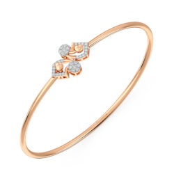Twilight Spark Diamond Oval Bangle Bracelet