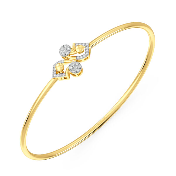 Twilight Spark Diamond Oval Bangle Bracelet