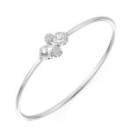 Twilight Spark Diamond Oval Bangle Bracelet