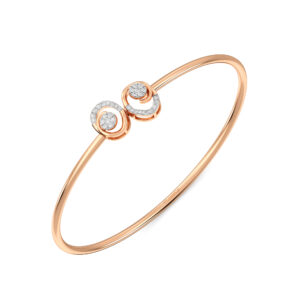 Celesta Loop Designer Openable Oval Bangle Bracelet
