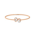 Celesta Loop Designer Openable Oval Bangle Bracelet