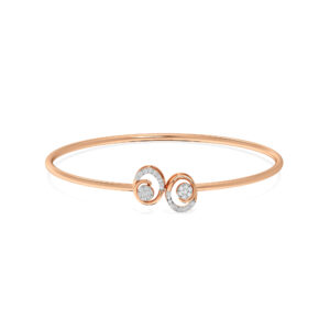 Celesta Loop Designer Openable Oval Bangle Bracelet