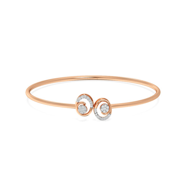 Celesta Loop Designer Openable Oval Bangle Bracelet