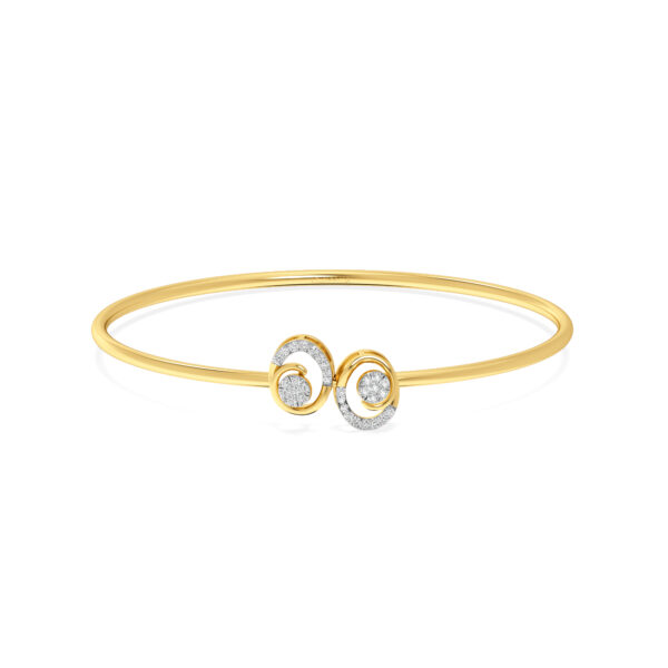 Celesta Loop Designer Openable Oval Bangle Bracelet