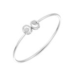 Celesta Loop Designer Openable Oval Bangle Bracelet