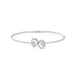 Celesta Loop Designer Openable Oval Bangle Bracelet