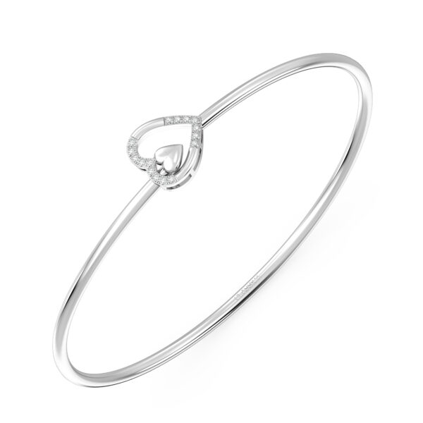 Timeless Love Openable Heart Bangle Bracelet
