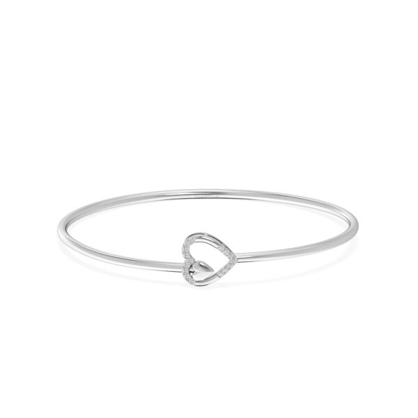 Timeless Love Openable Heart Bangle Bracelet