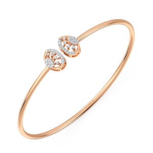 Sunburst Oval Diamond Bangle Bracelet