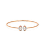 Sunburst Oval Diamond Bangle Bracelet