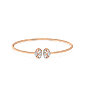 Sunburst Oval Diamond Bangle Bracelet