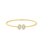 Sunburst Oval Diamond Bangle Bracelet