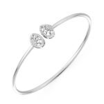 Sunburst Oval Diamond Bangle Bracelet