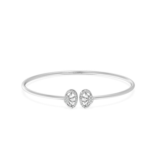 Sunburst Oval Diamond Bangle Bracelet