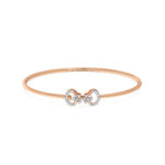 Floral Embrace Diamond Oval Bangle Bracelet