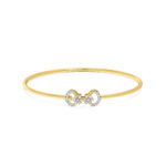 Floral Embrace Diamond Oval Bangle Bracelet