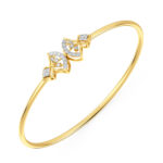 Elegant Ladies Rose Diamond Oval Bangle Bracelet