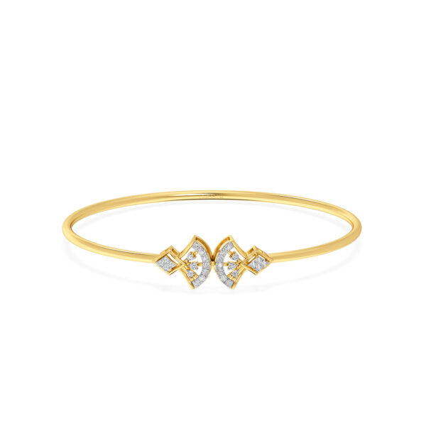 Elegant Ladies Rose Diamond Oval Bangle Bracelet