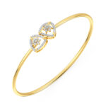 Minimalist Teardrop Diamond Oval Bangle Bracelet