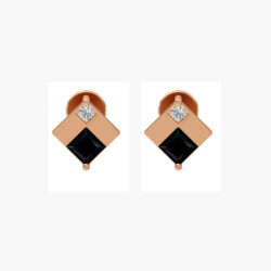 Style Black And Gold Drop Diamond Earring