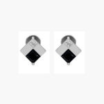 Style Black And Gold Drop Diamond Earring
