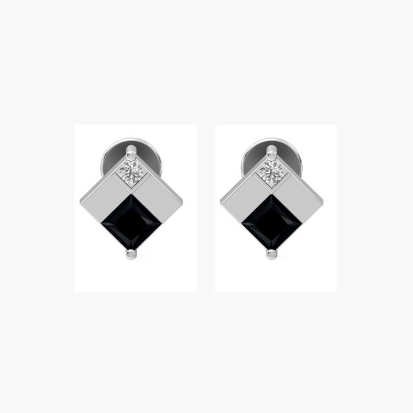 Style Black And Gold Drop Diamond Earring