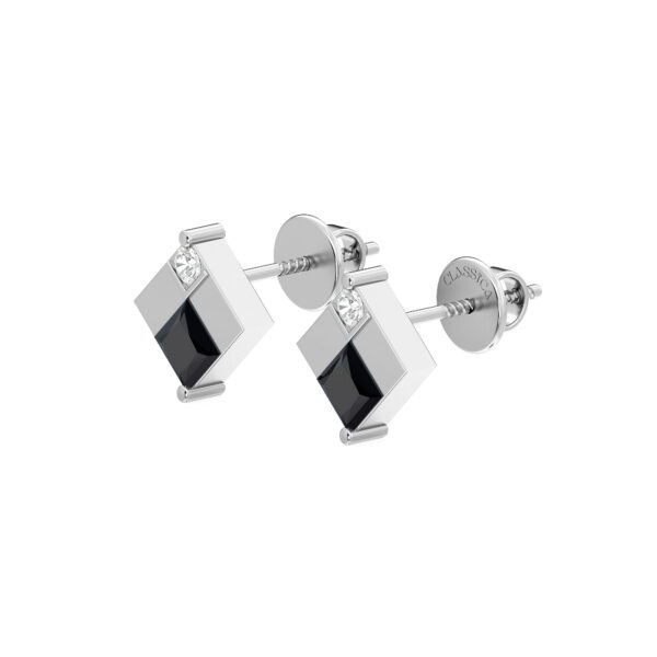 Style Black And Gold Drop Diamond Earring
