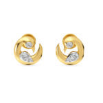 Parrot Curve Diamonds Earrings In Rose Gold