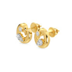 Parrot Curve Diamonds Earrings In Rose Gold