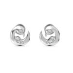 Parrot Curve Diamonds Earrings In Rose Gold