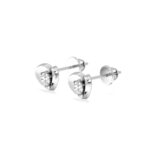 Delicate Heart-Shaped Gold Diamond Earring