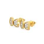 Graceful Bow Shaped Diamond Studs Earring