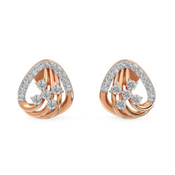 Shop Stunning Floral Stud Diamond Earrings