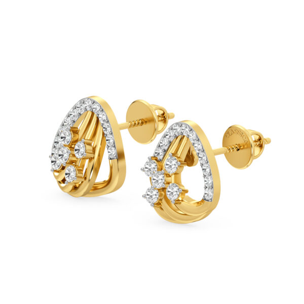 Shop Stunning Floral Stud Diamond Earrings