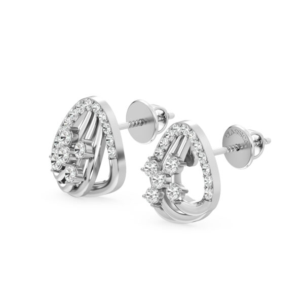 Shop Stunning Floral Stud Diamond Earrings