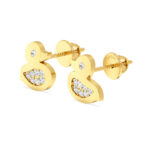 Minimal Duck Diamond Studs Earrings